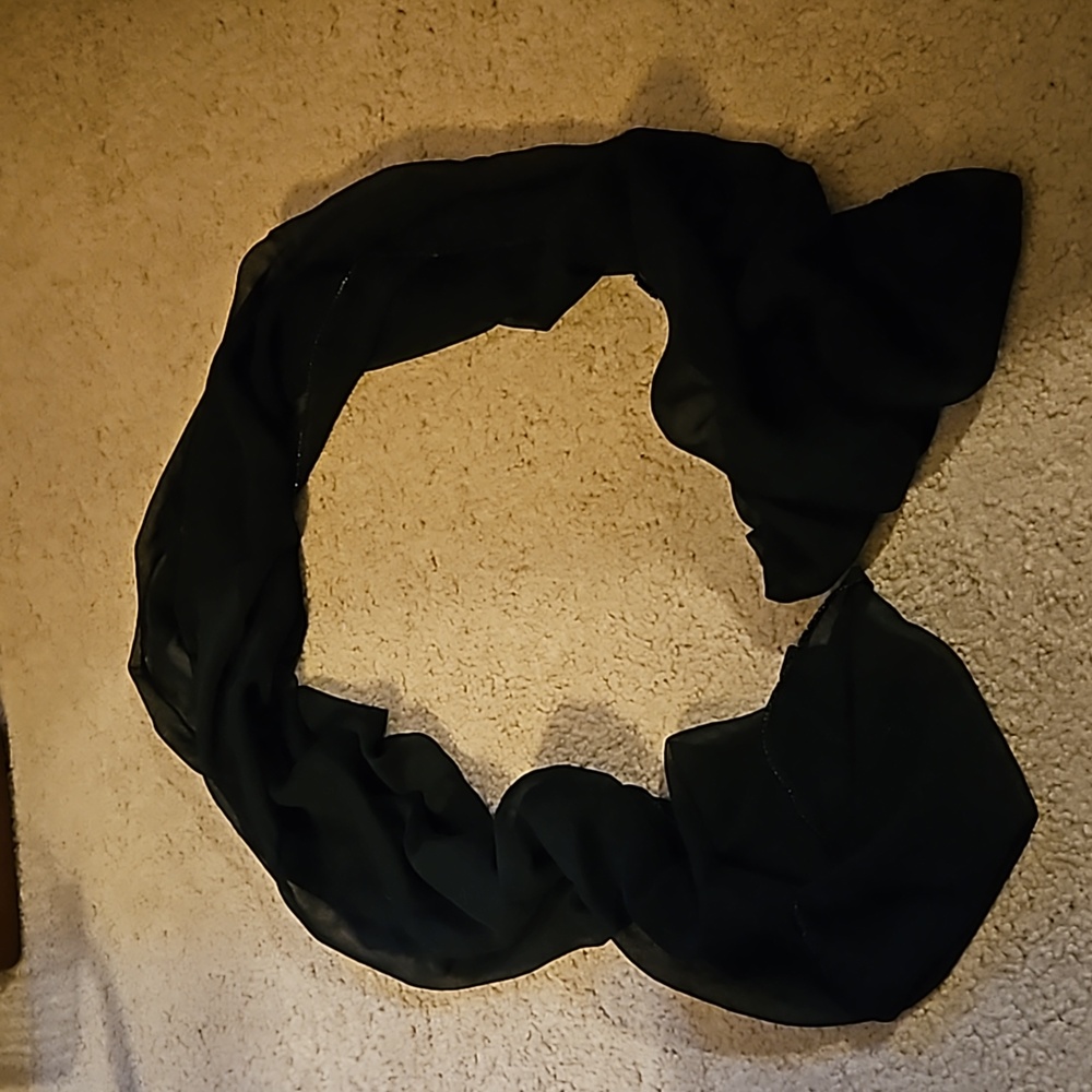 Vintage Chiffon Beaded Wrap Shawl Scarf